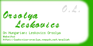 orsolya leskovics business card
